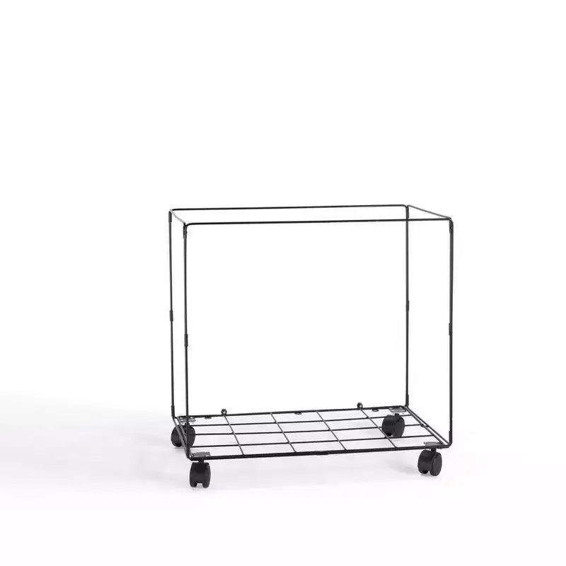 Danya B. Cesto Portabiancheria in Tela con Ruote: Cesto per Vestiti Beige Resistente, Telaio Portatile in Ferro, Capacità di 32 Litri