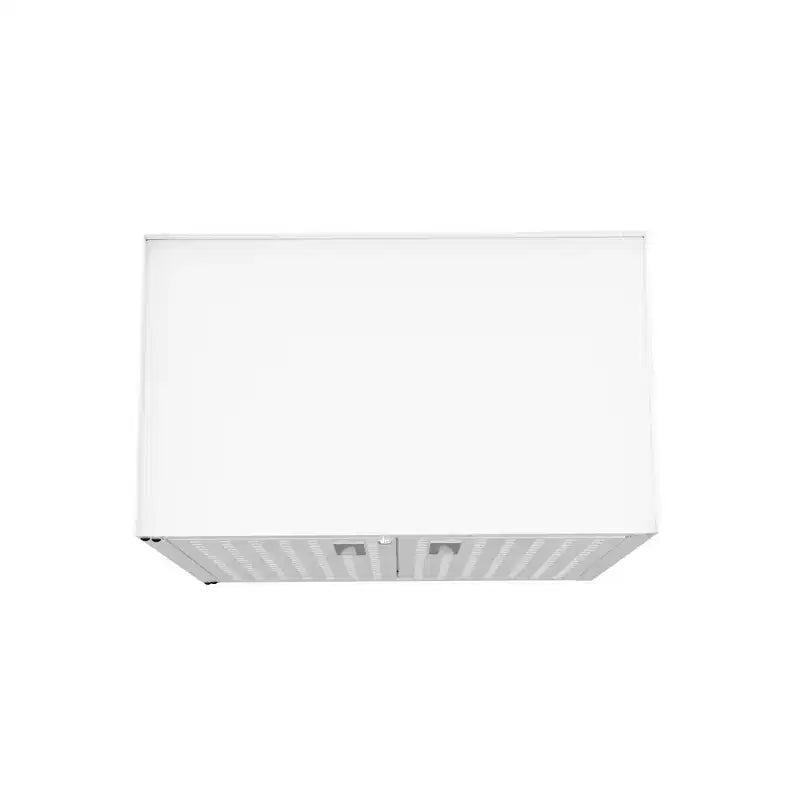 Manhattan Comfort Fortress Set 3 Mobili e Banco da Lavoro Salvaspazio per Garage 1.0 Bianco: Contenitori con Serratura e Ripiani Regolabili