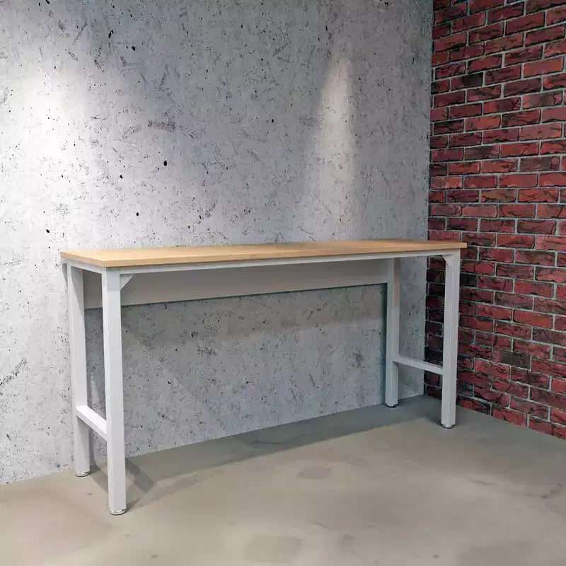 Manhattan Comfort Fortress Set 3 Mobili e Banco da Lavoro Salvaspazio per Garage 1.0 Bianco: Contenitori con Serratura e Ripiani Regolabili