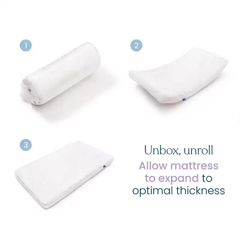 Materasso HALO Essential traspirante per culla e lettino per bambini: ipoallergenico, con rivestimento impermeabile, spessore 13,18 cm, 6,35 kg