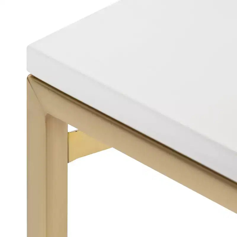 Kate & Laurel All Things Decor Mensola da Parete a 2 Ripiani Ascott 36"x12"x8" Bianca - Arredo Moderno Glam, Ganci a Serratura