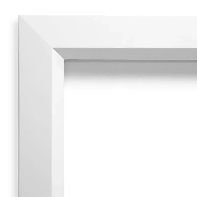 Specchio da parete rettangolare bianco Amanti Art Non-Beveled 22" x 28" - Moderno, include accessori per il montaggio