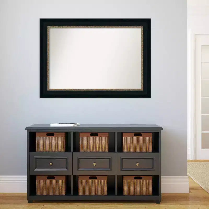 Specchio da parete per bagno Paragon 43" x 31" senza cornice bronzo - Amanti Art: Include hardware di montaggio