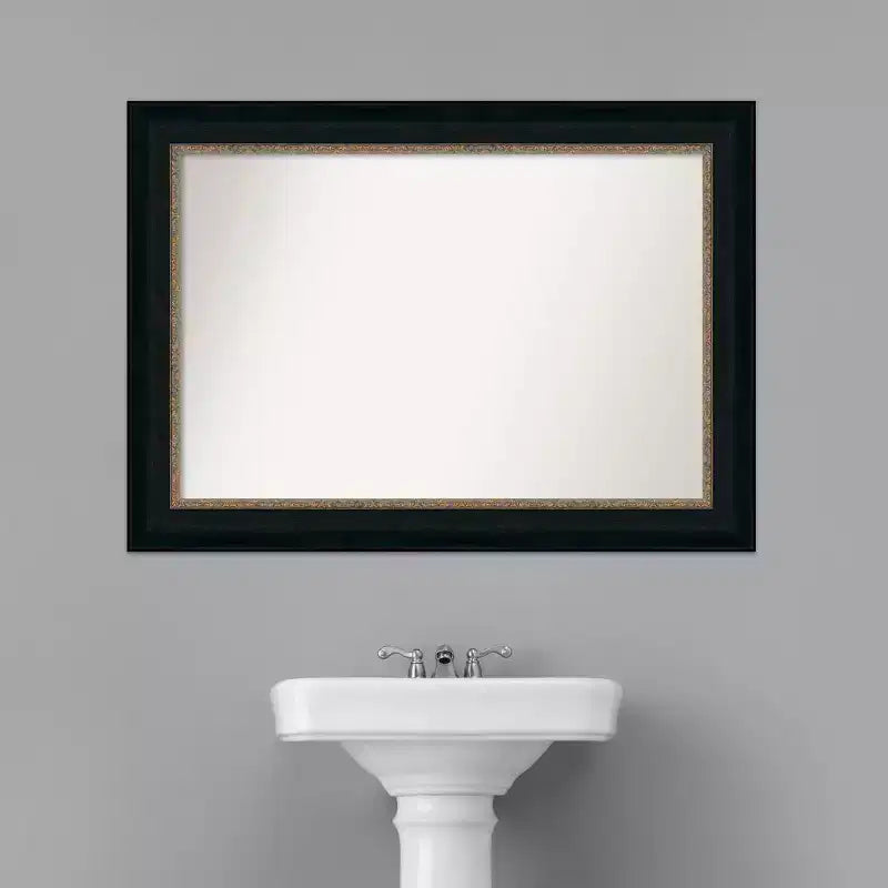 Specchio da parete per bagno Paragon 43" x 31" senza cornice bronzo - Amanti Art: Include hardware di montaggio