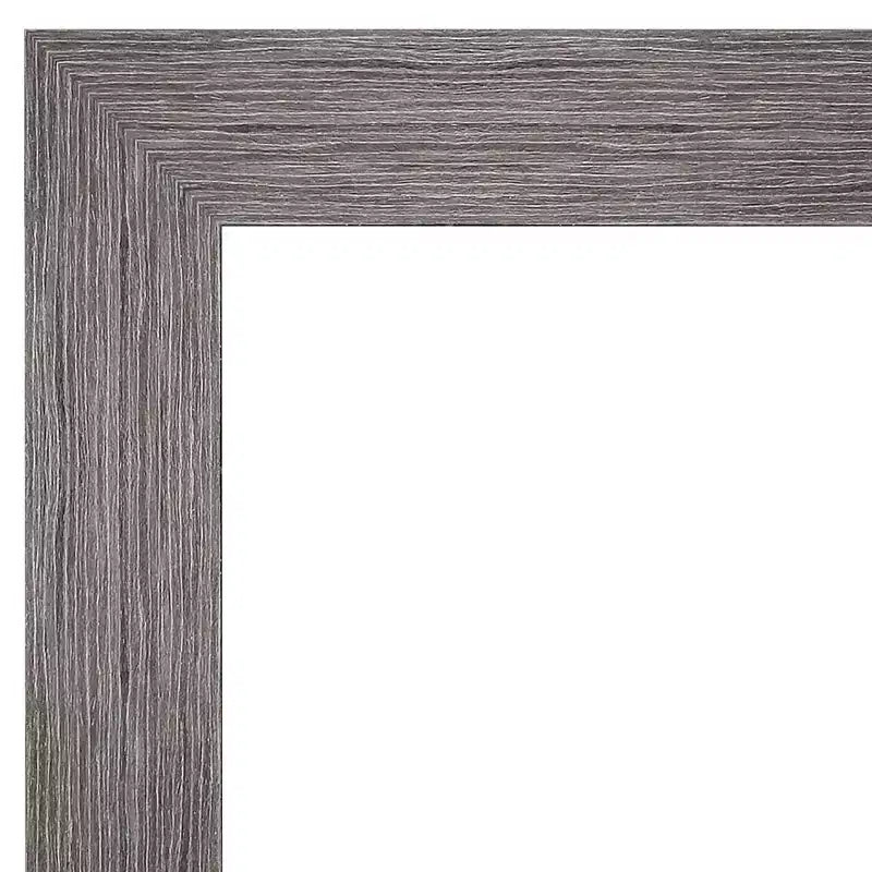 Specchio da parete rettangolare con cornice a righe grigie – Uso per 1 persona