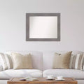 Specchio da parete rettangolare con cornice a righe grigie – Uso per 1 persona