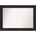 42" x 30" Non-Beveled Espresso Wall Mirror: Modern, Framed, Rectangle - Amanti Art