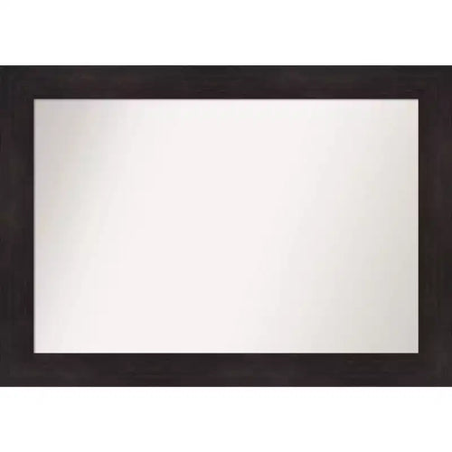 42" x 30" Non-Beveled Espresso Wall Mirror: Modern, Framed, Rectangle - Amanti Art