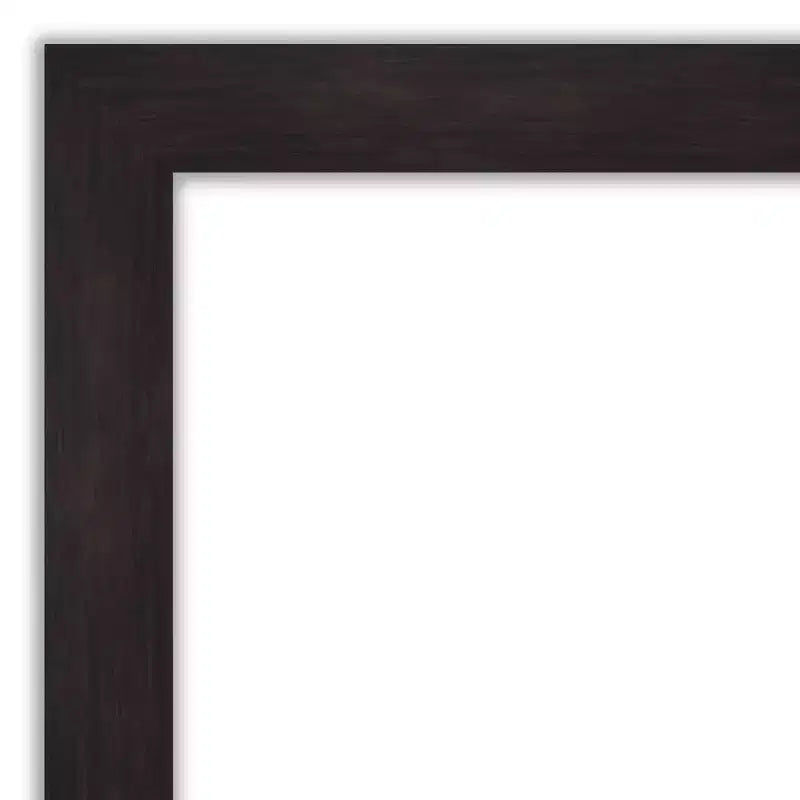 Specchio da parete Espresso smussato da 42" x 30": moderno, incorniciato, rettangolare - Amanti Art