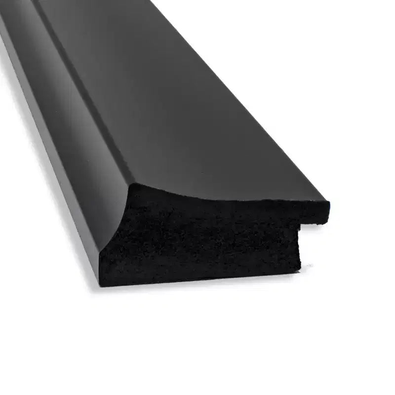 Specchio da parete stretto Grand Black non smussato 40"x28" - Amanti Art: Rettangolare moderno, cornice in polistirene