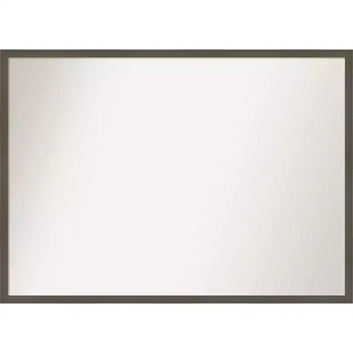 40" x 29" Non-Beveled Svelte Clay Gray Wood Bathroom Wall Mirror - Amanti Art: Wall Mounted, Includes Hardware