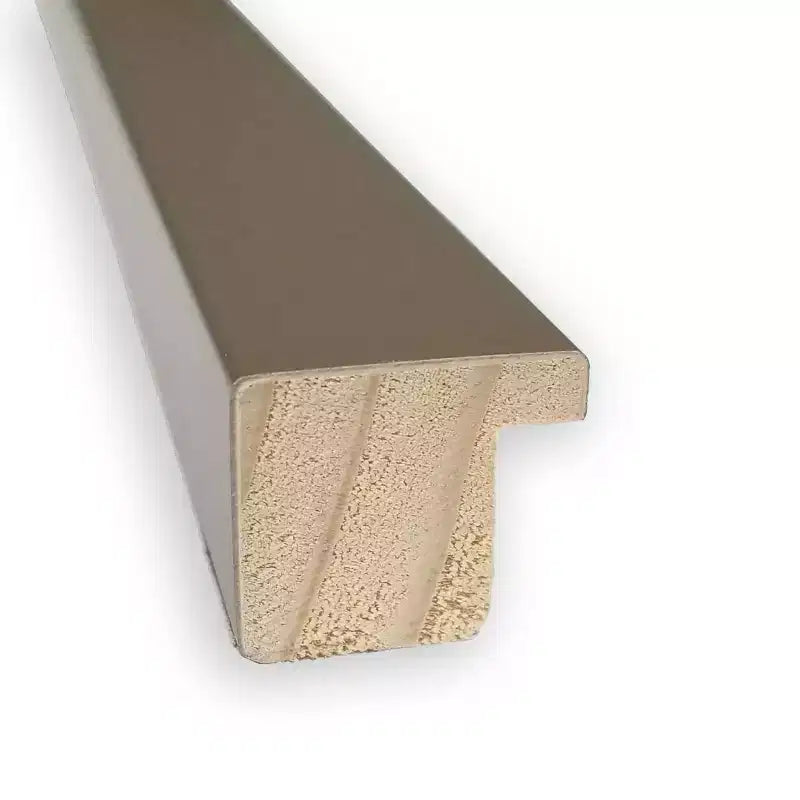 Specchio da parete per bagno Amanti Art Svelte Clay Gray Wood non smussato da 40" x 29" - Amanti Art: da parete, hardware incluso