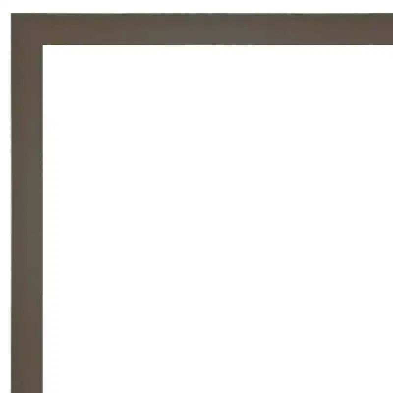 Specchio da parete per bagno Amanti Art Svelte Clay Gray Wood non smussato da 40" x 29" - Amanti Art: da parete, hardware incluso