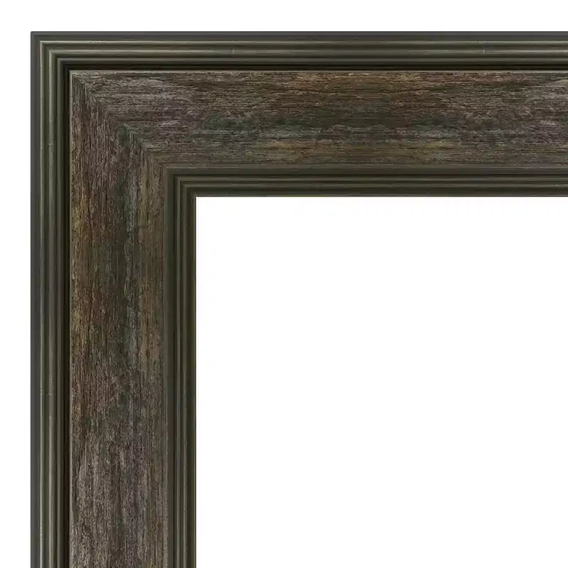Specchio da appoggio intero da 30" x 66" con cornice rustica senza smussatura - Amanti Art