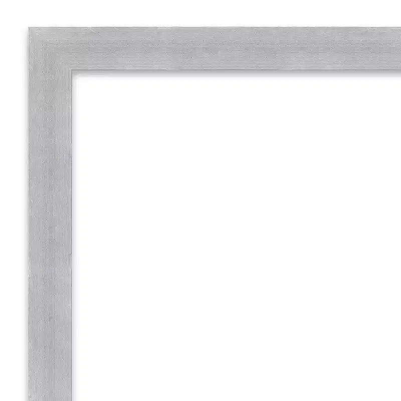 Specchio da parete stretto Grace con bordo non smussato, nichel spazzolato, 96,5 x 66 cm - Amanti Art: Stile moderno, cornice in polistirene, accessori per il montaggio inclusi