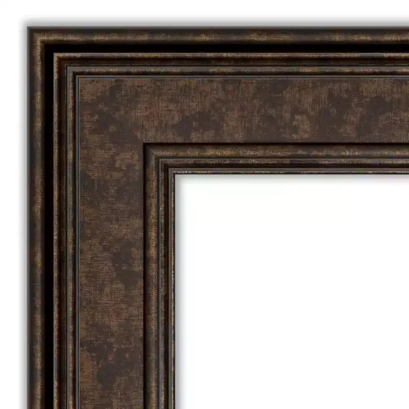 Specchio da Parete per Bagno in Bronzo Non Smussato 44" x 33" Ridge - Amanti Art