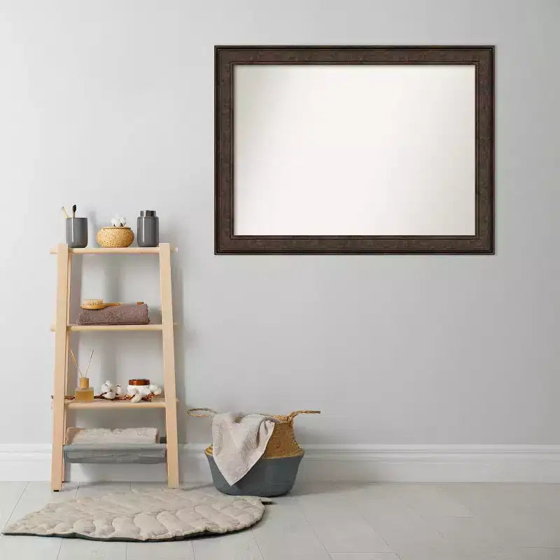 Specchio da Parete per Bagno in Bronzo Non Smussato 44" x 33" Ridge - Amanti Art