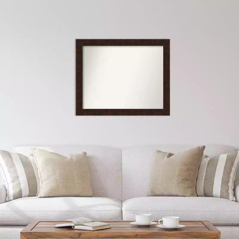 Specchio da Parete Stretto William Mottled Bronze 32" x 26" Senza Smussatura - Amanti Art