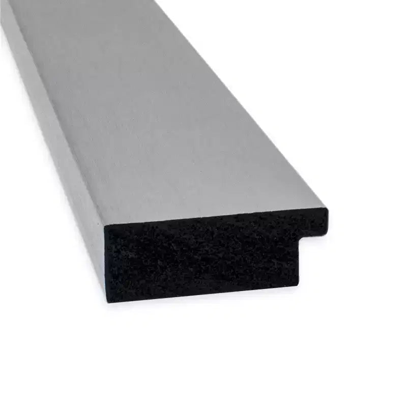 Specchio da parete per bagno 42" x 31" non smussato Nickel spazzolato - Amanti Art: Rettangolare moderno, Cornice in polistirene, Montaggio a parete
