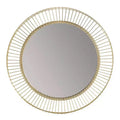 Argus Wall Mirror Gold - Brewster: 24" Round Metal Frame, No Assembly, Modern Wall Decor