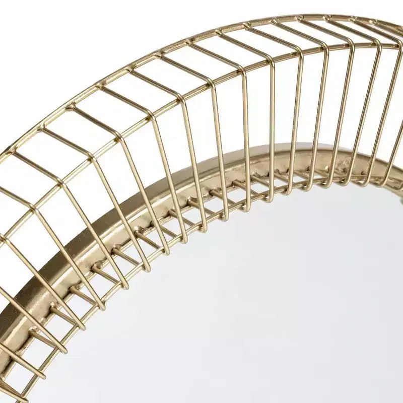 Specchio da Parete Argus Oro - Brewster: Cornice Rotonda in Metallo da 24", Nessun Assemblaggio, Decorazione Murale Moderna