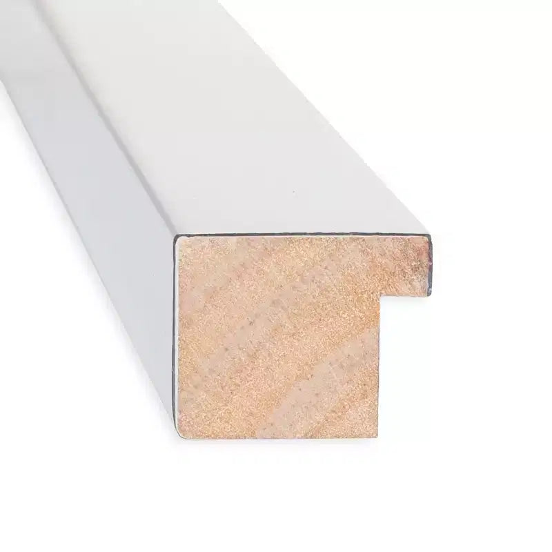 Specchio da porta 17" x 51" non smussato in legno color argento a bassa lucentezza - Amanti Art