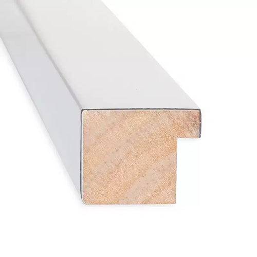 Specchio da porta 17" x 51" non smussato in legno color argento a bassa lucentezza - Amanti Art