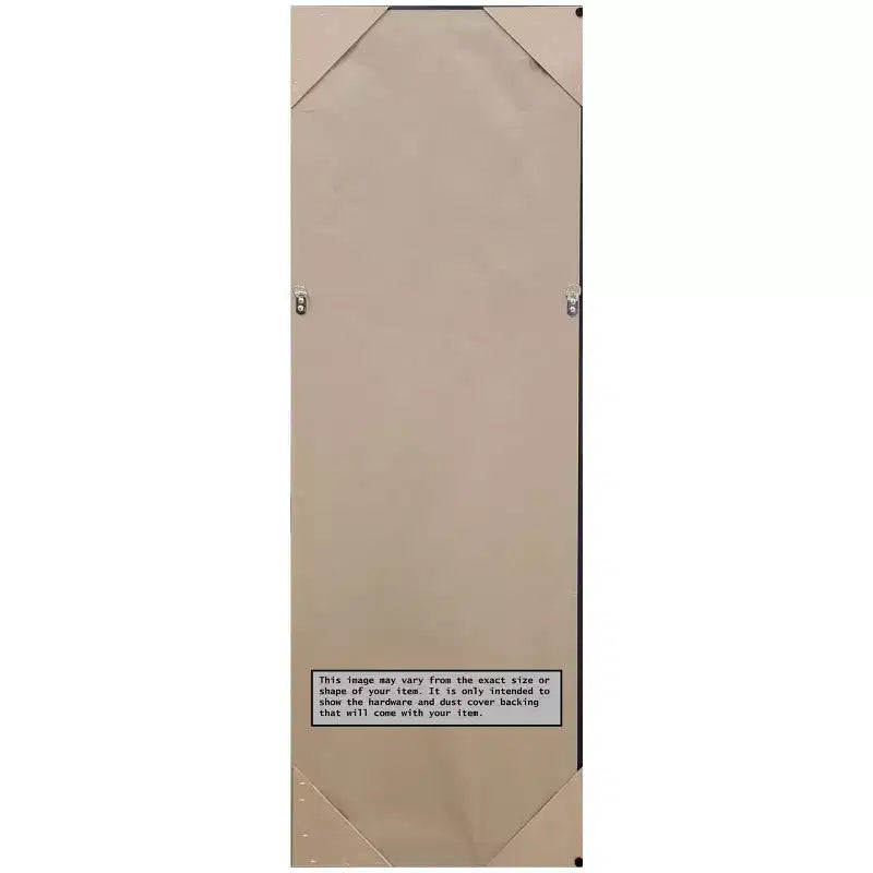 Specchio da porta 17" x 51" non smussato in legno color argento a bassa lucentezza - Amanti Art