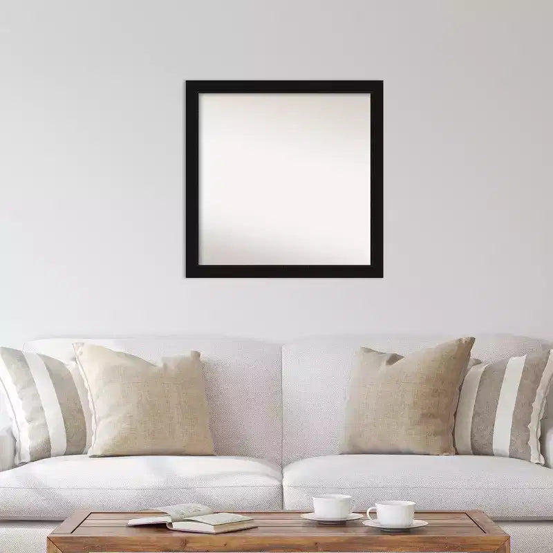 Specchio da parete nero Avon, non bisellato, 73,66 cm x 73,66 cm - Amanti Art