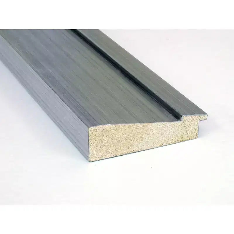 Specchio da parete per bagno in legno argento Romano non smussato, 45" x 34" - Amanti Art: Rettangolo moderno, include hardware di montaggio