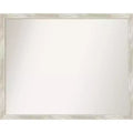 30" x 24" Non-Beveled Crackled Metallic Narrow Wall Mirror - Amanti Art: Rectangle, Polystyrene Frame, Includes Mount Hardware