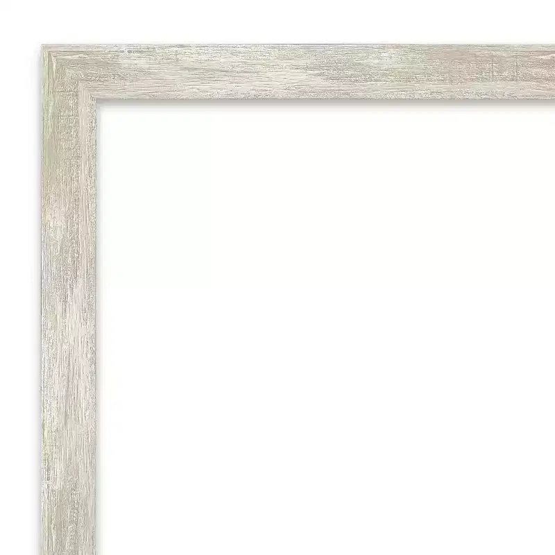 Specchio da parete stretto metallico craquelé non smussato 30" x 24" - Amanti Art: Rettangolare, Cornice in polistirolo, Include hardware di montaggio