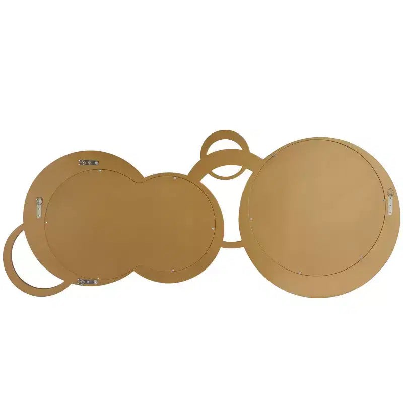 Specchio da parete in legno con cerchi geometrici 23"x56" oro - Olivia & May: Stile contemporaneo, nessun assemblaggio richiesto