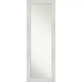 19" x 53" Non-Beveled Mosaic White Full Length Mirror - Amanti Art