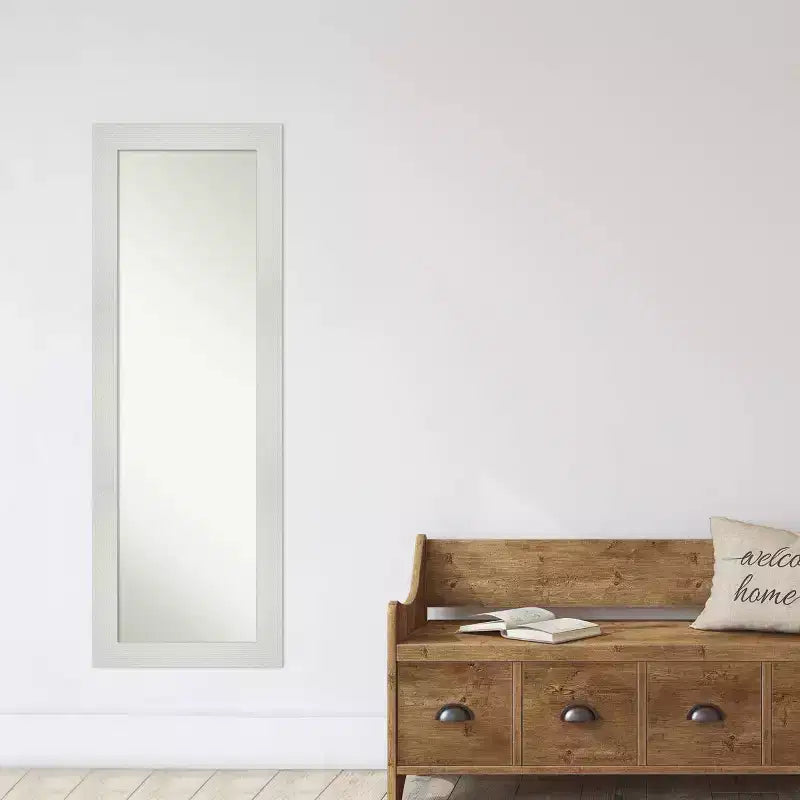 Specchio a figura intera mosaico bianco Amanti Art 48x135 cm non smussato