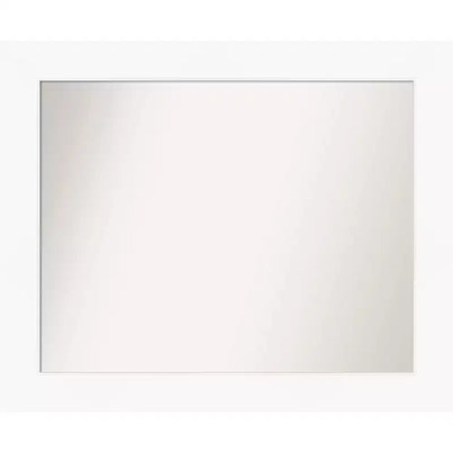 34" x 28" Non-Beveled Cabinet Bathroom Wall Mirror White - Amanti Art: Rectangle, Polystyrene Frame, Wall Mounted