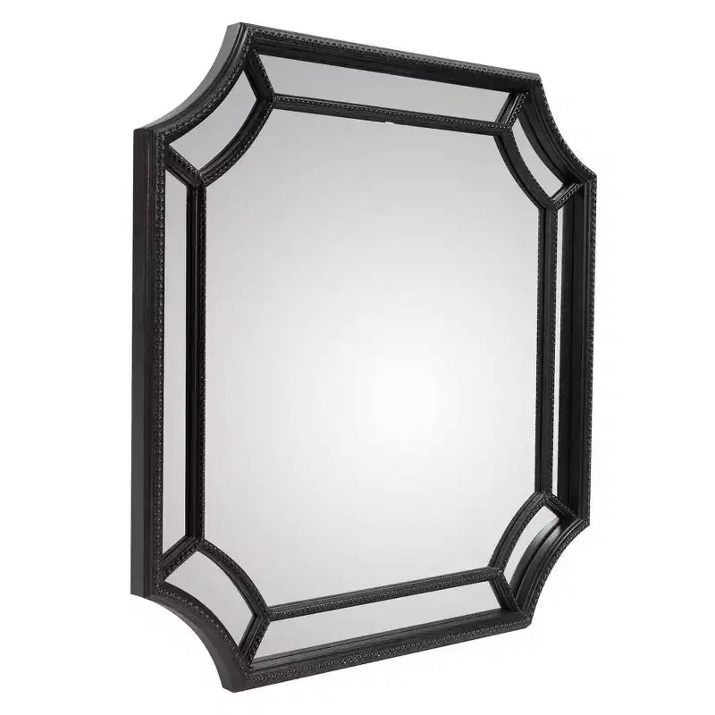 Specchio quadrato Windsor Howard Elliott 35.5"x35.5" nero opaco: Stile moderno, cornice in poliuretano, nessun assemblaggio richiesto