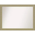 42" x 31" Non-Beveled Mosaic Bathroom Wall Mirror Gold - Amanti Art: Polystyrene Frame, Wall Mount