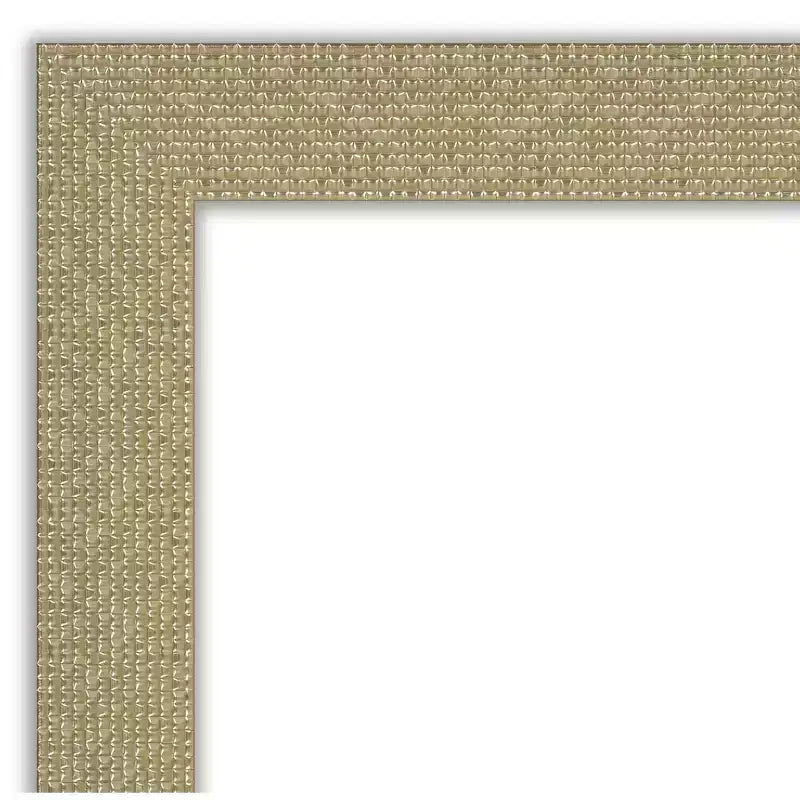 Specchio da Parete per Bagno Mosaico Non Smussato Oro 42" x 31" - Amanti Art: Cornice in Polistirene, Montaggio a Parete
