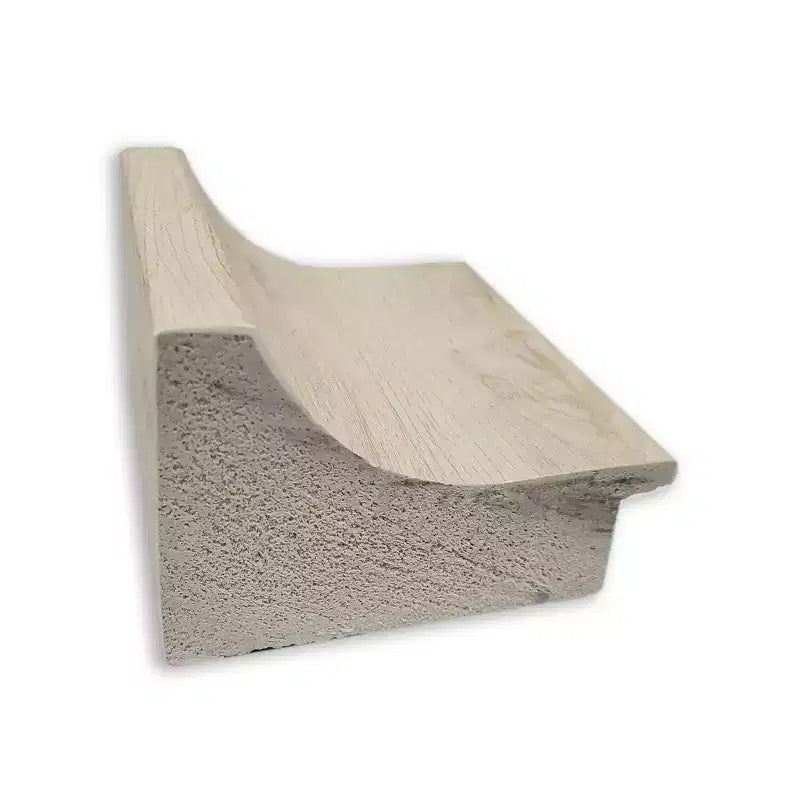Specchio da parete rettangolare crema e grigio, con cornice, 1 persona