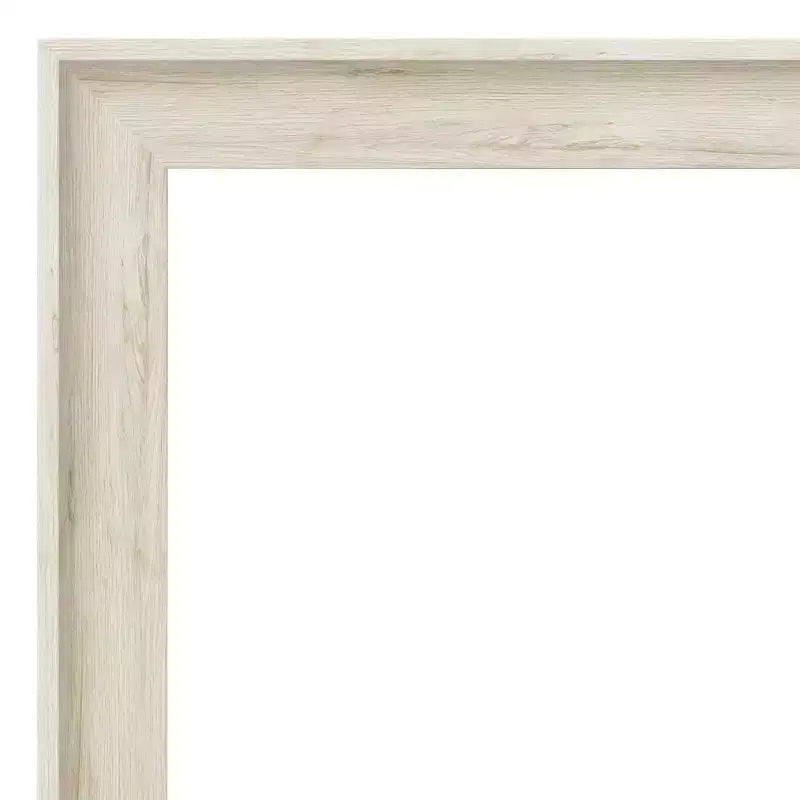 Specchio da parete rettangolare crema e grigio, con cornice, 1 persona