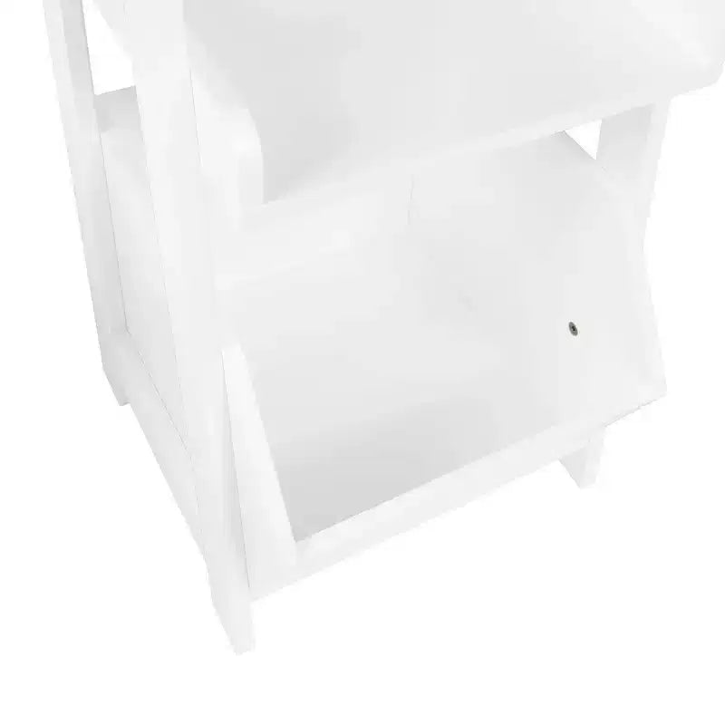 RiverRidge Kids - Scaffale a scala a 4 ripiani da 33 cm per giocattoli e libri, con 3 ripiani a giorno, colore bianco