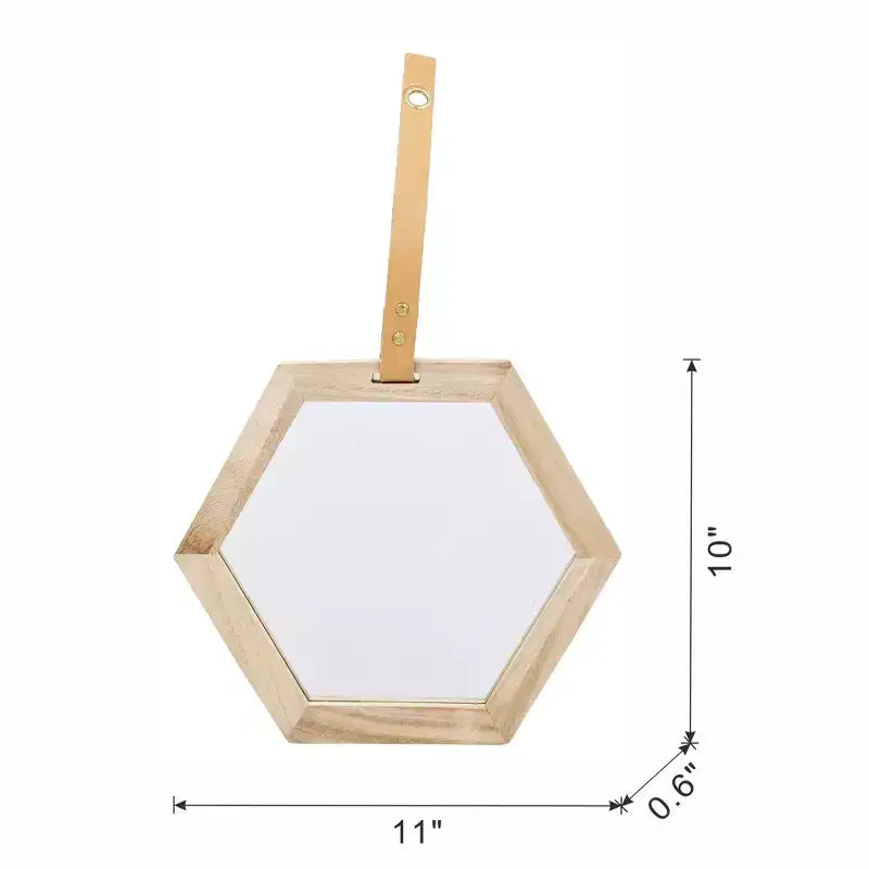 Specchio esagonale MAYEERTY, Specchio decorativo per soggiorno, atrio, ingresso, camera da letto, 11x10