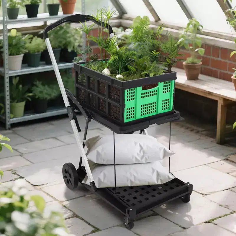 Carrello, carrello della spesa pieghevole, scatola di immagazzinaggio staccabile, carrello di stoccaggio mobile multiuso, adatto per casa, cucina, supermercato