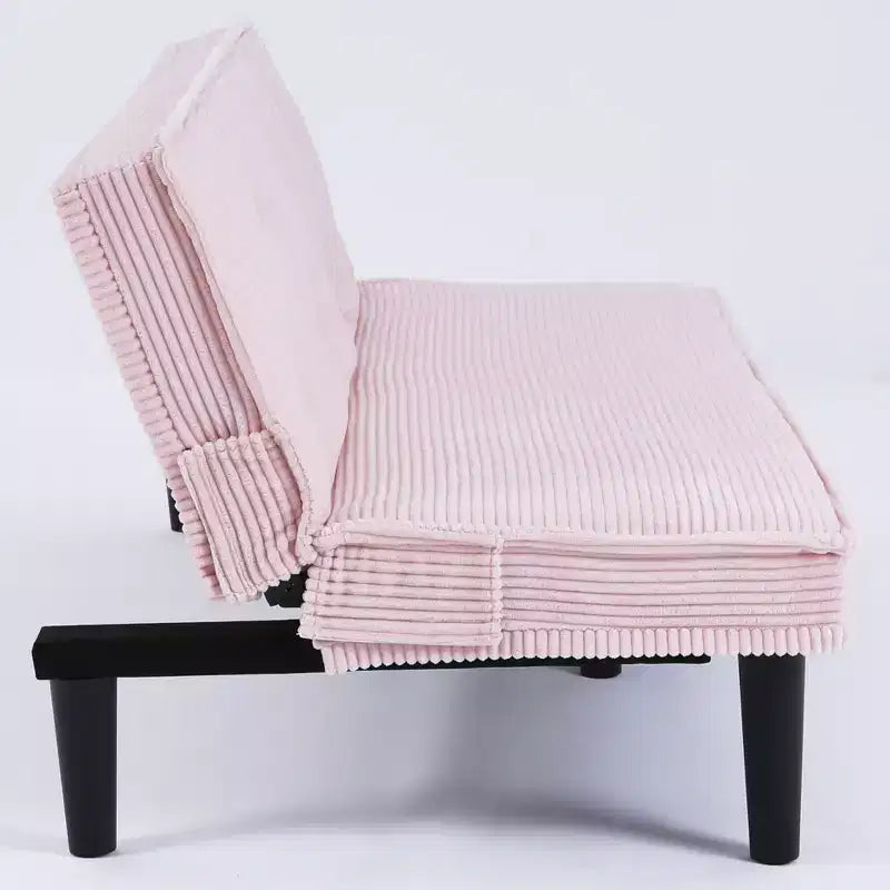 MAYEERTY Divano Letto Moderno in Velluto a Coste Flessibile per Soggiorno Camera da Letto Rosa