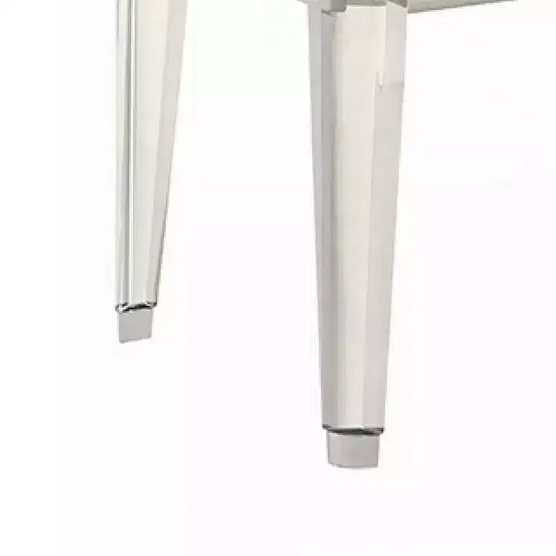 Panca Royal Hampton Accent, Bouclé Grigio Chiaro, Finitura in Legno Bianco Perla, 54 Pollici