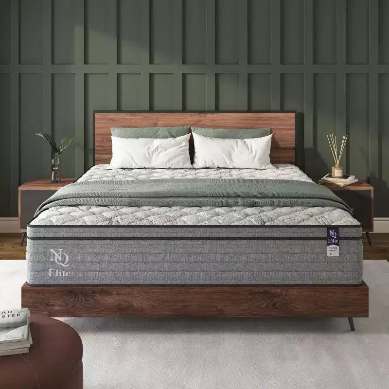 Materasso ibrido matrimoniale Okak 10/12 pollici con memory foam in gel rinfrescante, materasso con molle insacchettate, materasso resistente all'acqua con certificazione CertiPUR-US