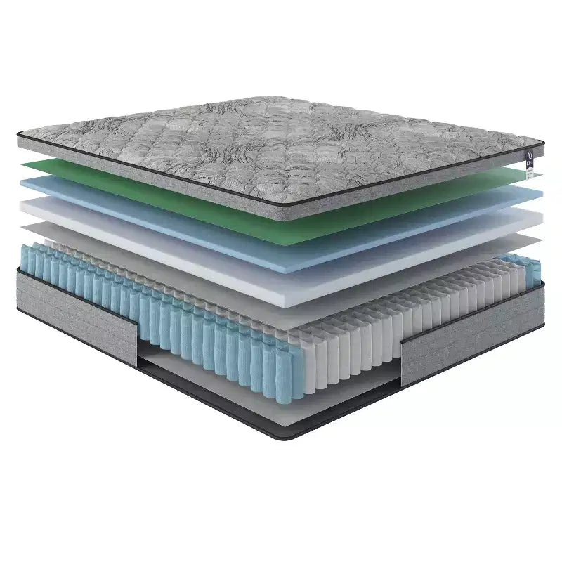 Materasso ibrido matrimoniale Okak 10/12 pollici con memory foam in gel rinfrescante, materasso con molle insacchettate, materasso resistente all'acqua con certificazione CertiPUR-US
