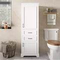 Freestanding Bathroom Storage Cabinet with Drawer, Adjustable&Fixed Shelf, Soft Close Doors, White - ModernLuxe