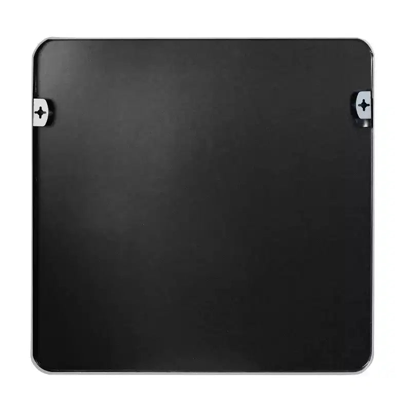 Specchio quadrato da parete con cornice in alluminio nero da 36 pollici per bagno